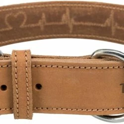 Euro Joe Rustic Fatleather Collar Heartbeat